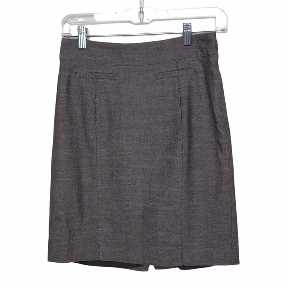 Ann Taylor Factory Petite Taupe Gray Pencil Skirt - Picture 1 of 9